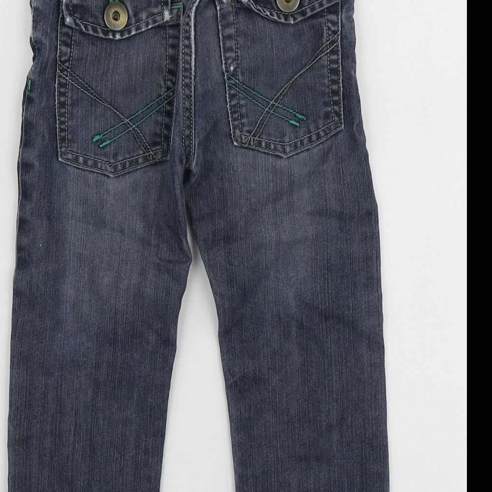 F&F Boys Blue  Cotton Straight Jeans Size 2-3 Years  Regular