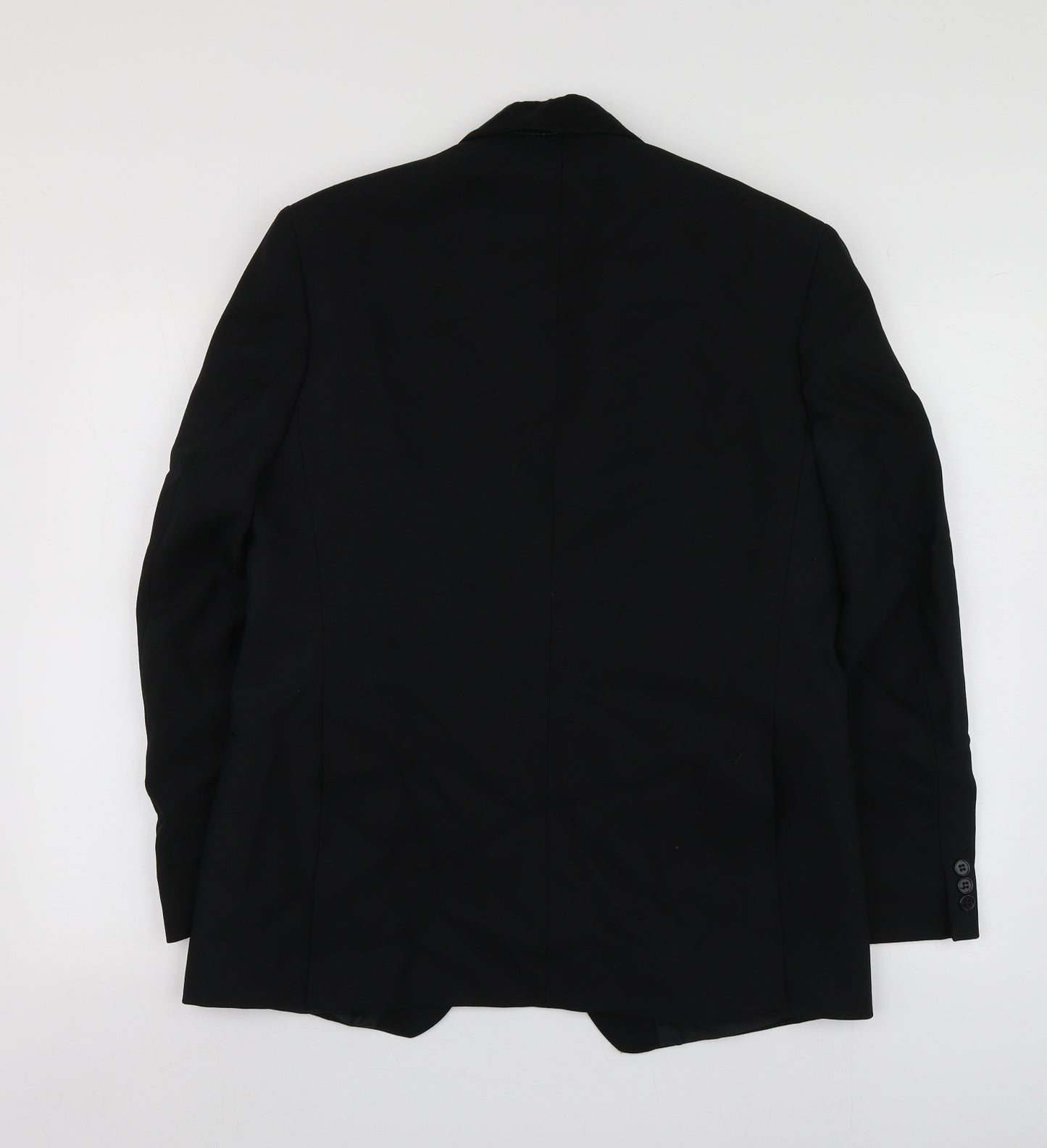 C&A Mens Black  Polyester Jacket Suit Jacket Size 42