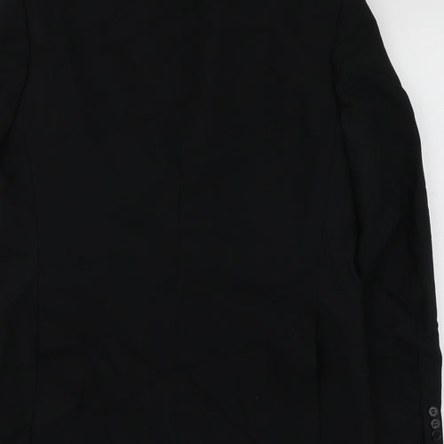 C&A Mens Black  Polyester Jacket Suit Jacket Size 42
