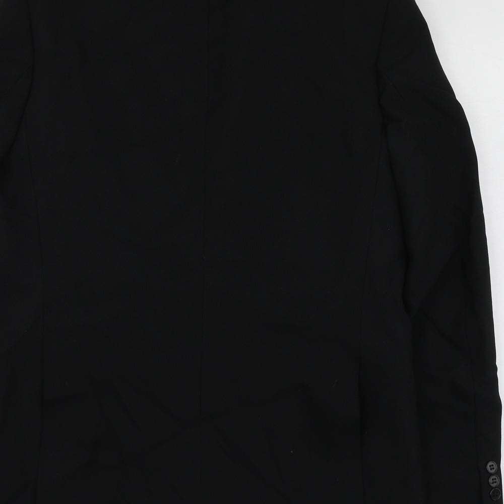 C&A Mens Black  Polyester Jacket Suit Jacket Size 42