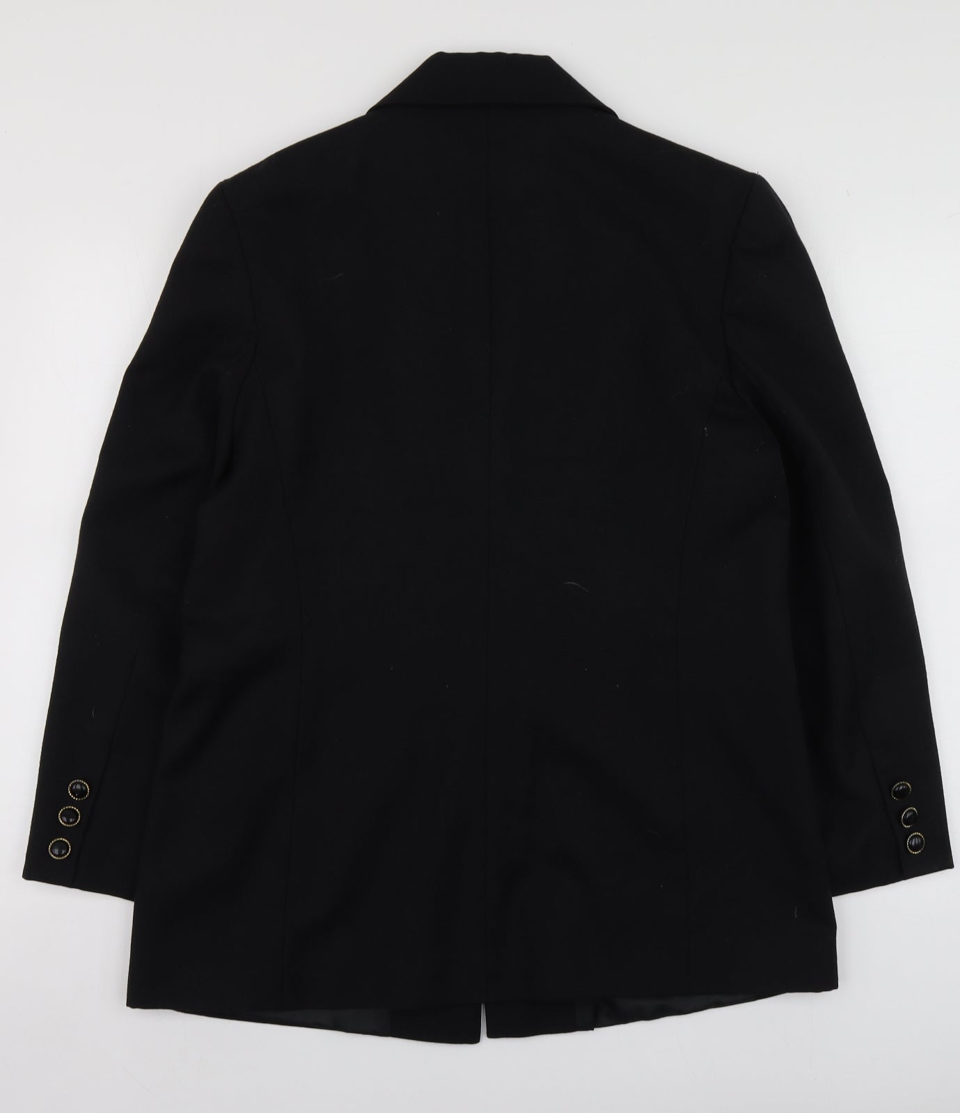 Additions Womens Black  Wool Jacket Suit Jacket Size 16