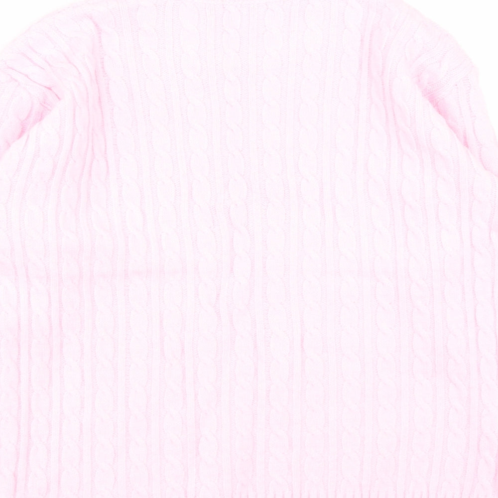 Choice Womens Pink Round Neck  Acrylic Pullover Jumper Size S   - Size S-M