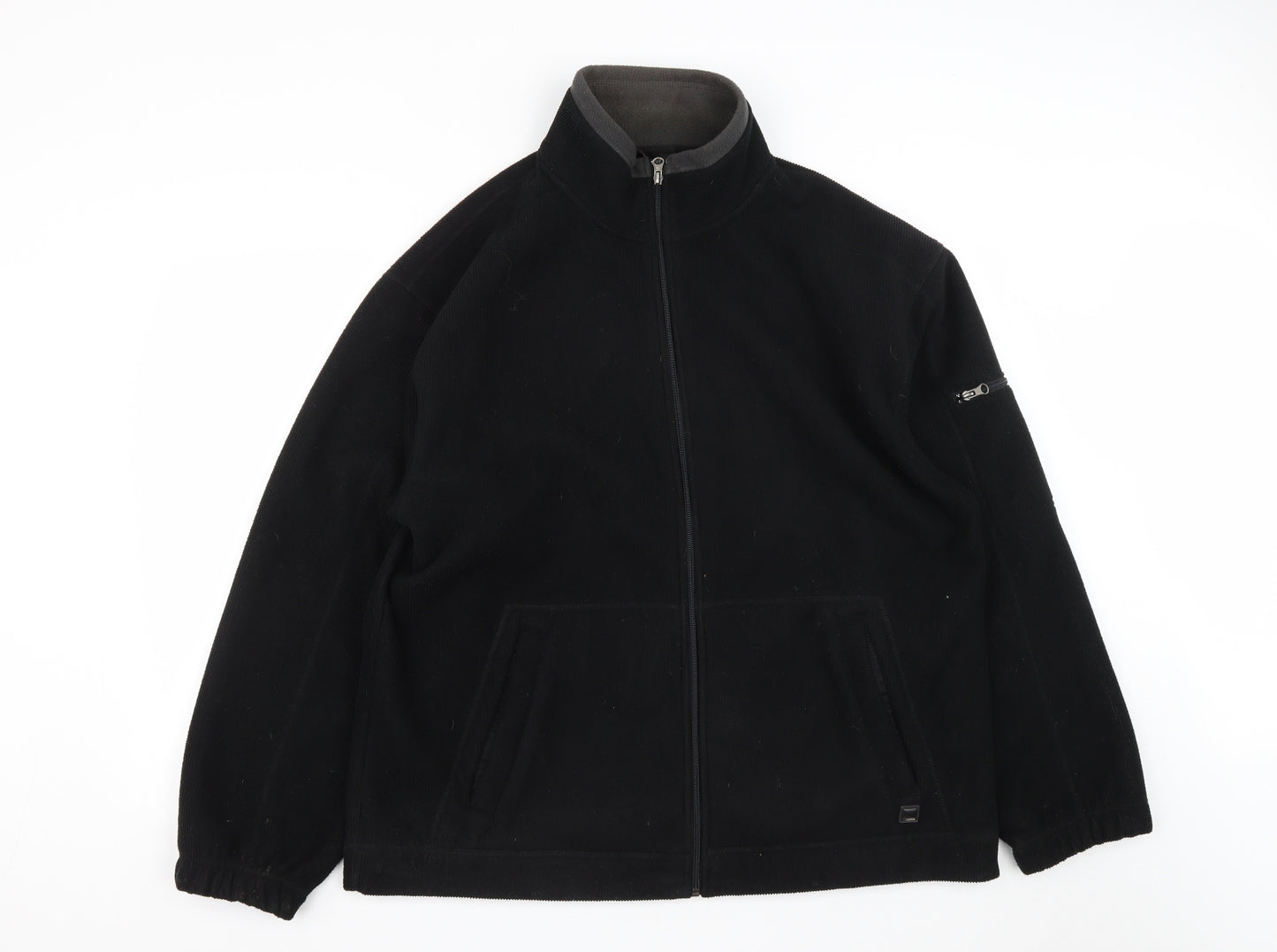 Cedar Wood State Mens Black  Polyacrylate Fibre Full Zip Sweatshirt Size XL