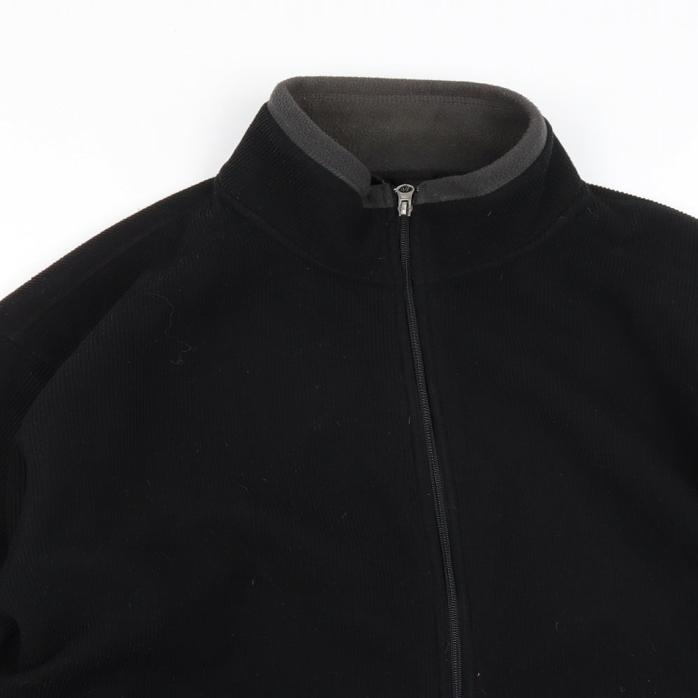 Cedar Wood State Mens Black  Polyacrylate Fibre Full Zip Sweatshirt Size XL