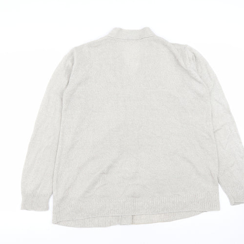 Damart Womens Beige V-Neck  Acrylic Cardigan Jumper Size 12
