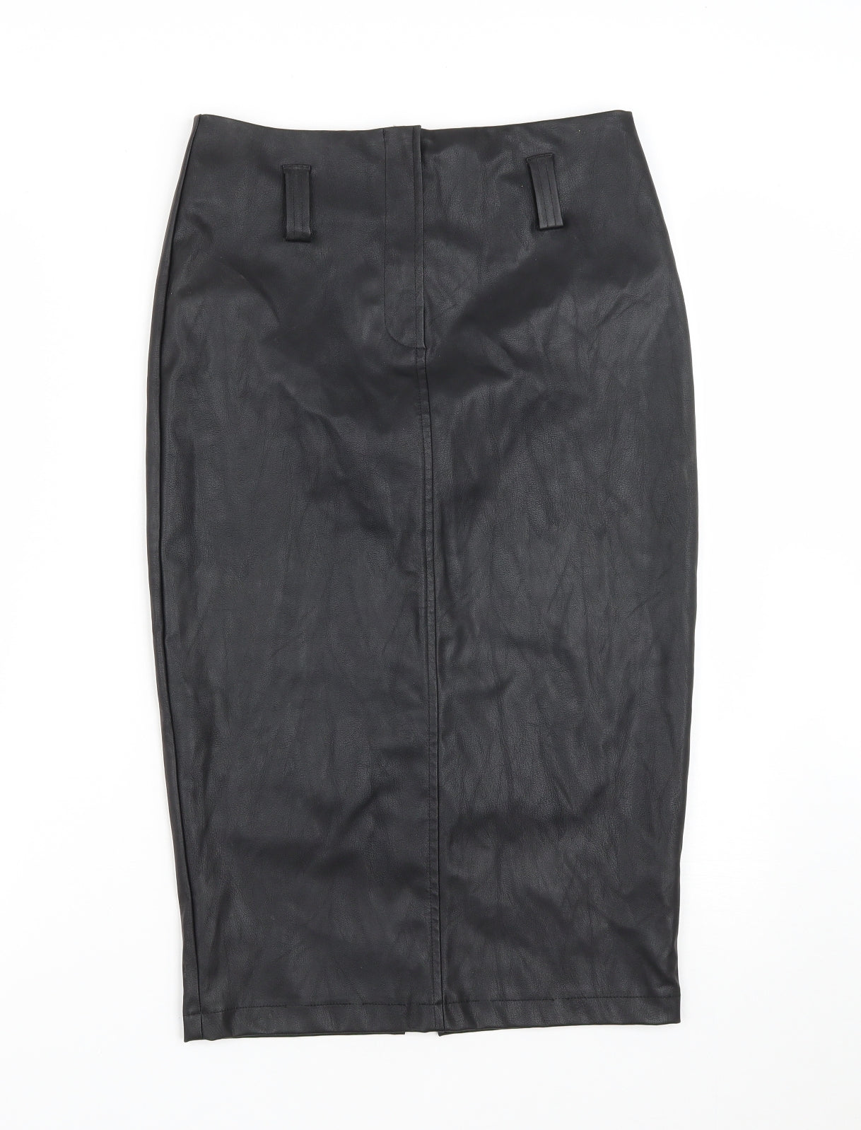 F&F Womens Black  Polyester Straight & Pencil Skirt Size 8   Zip