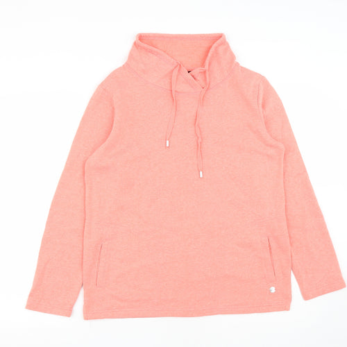 Emreco Womens Orange  Cotton Pullover Sweatshirt Size 10  Drawstring