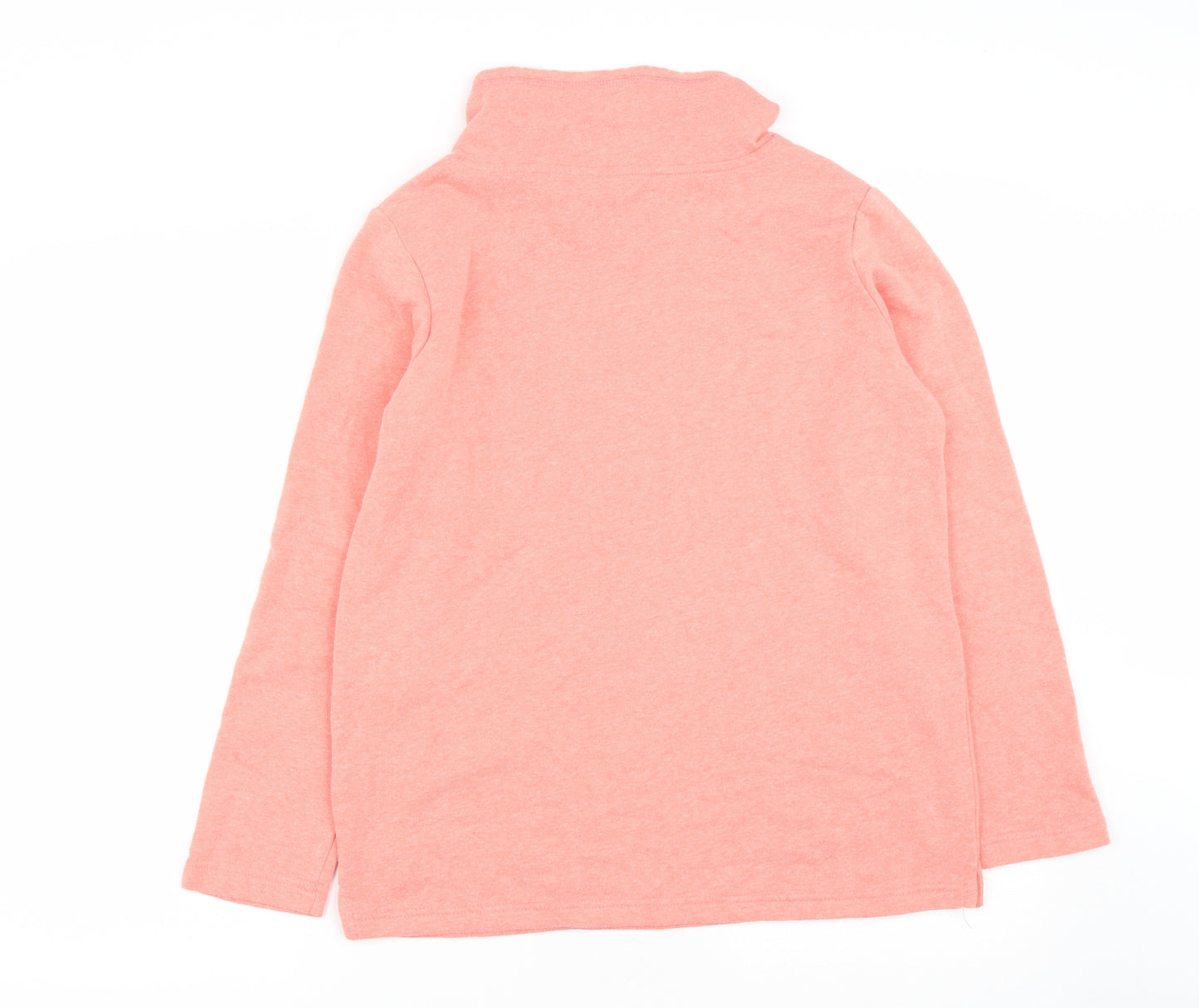 Emreco Womens Orange  Cotton Pullover Sweatshirt Size 10  Drawstring