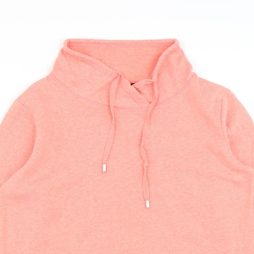 Emreco Womens Orange  Cotton Pullover Sweatshirt Size 10  Drawstring