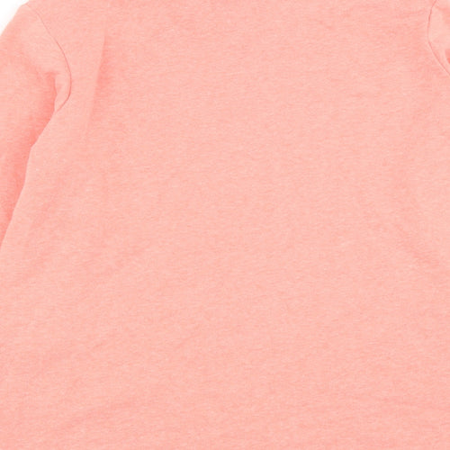 Emreco Womens Orange  Cotton Pullover Sweatshirt Size 10  Drawstring