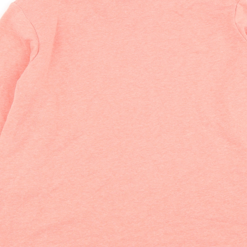 Emreco Womens Orange  Cotton Pullover Sweatshirt Size 10  Drawstring