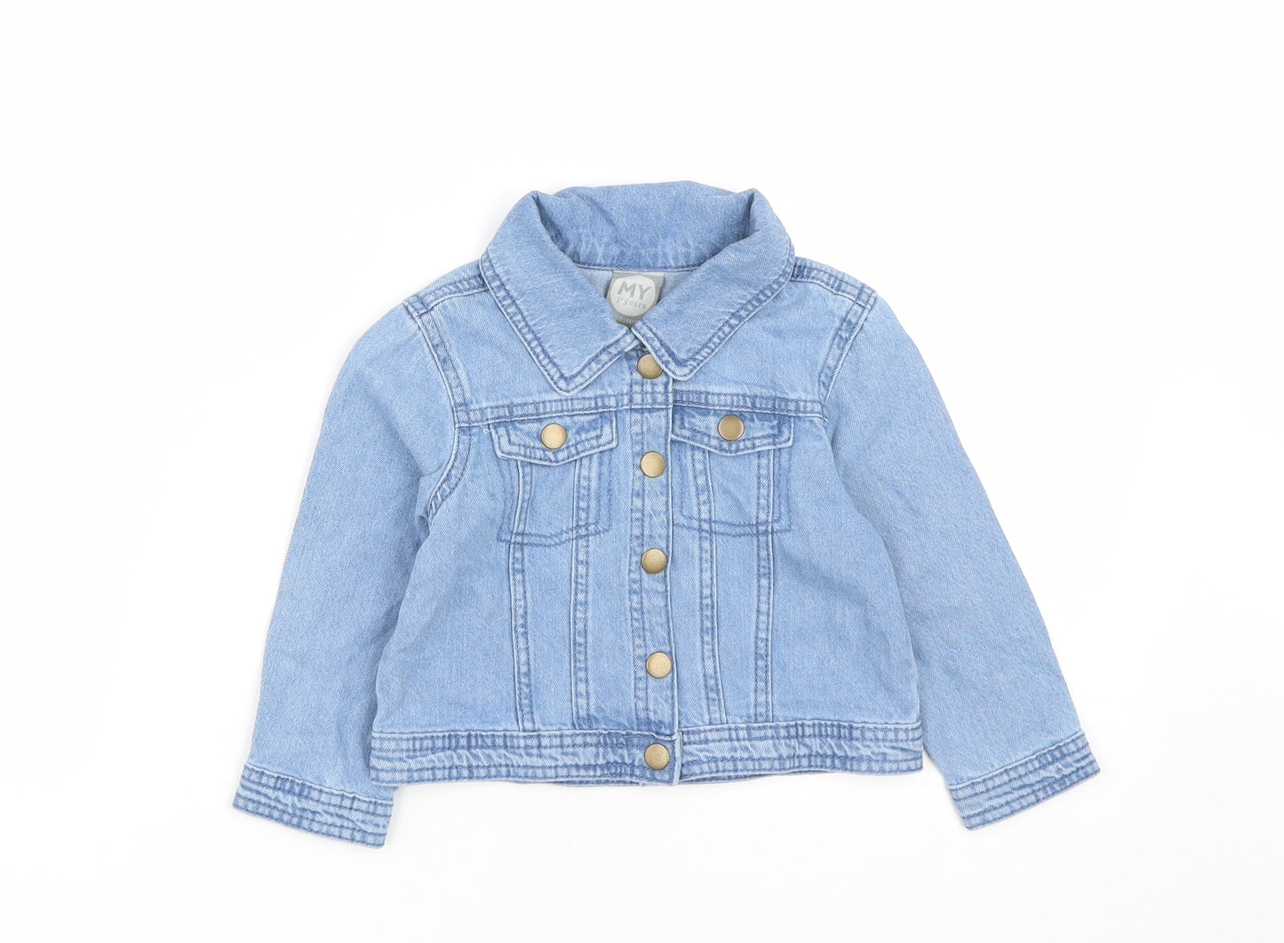 My 1st Years Girls Blue   Jacket  Size 2-3 Years  Button -  Eliza