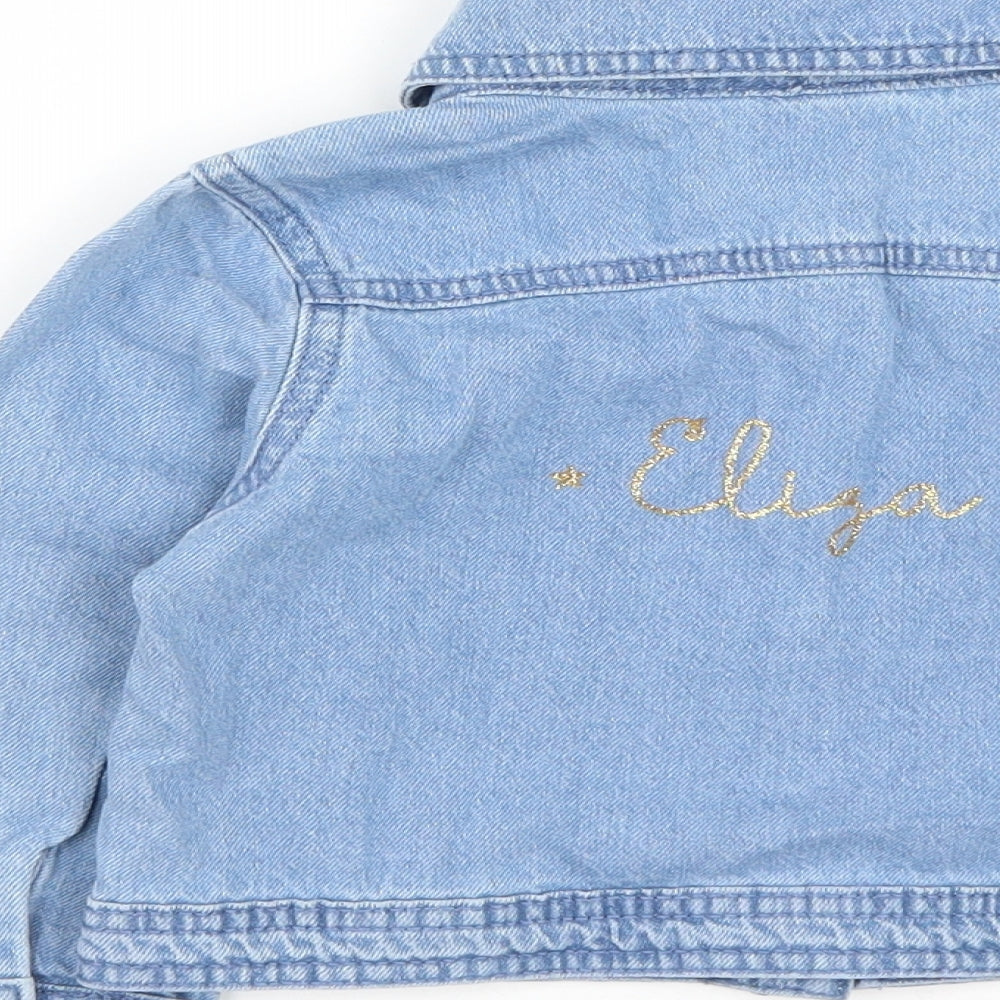 My 1st Years Girls Blue   Jacket  Size 2-3 Years  Button -  Eliza