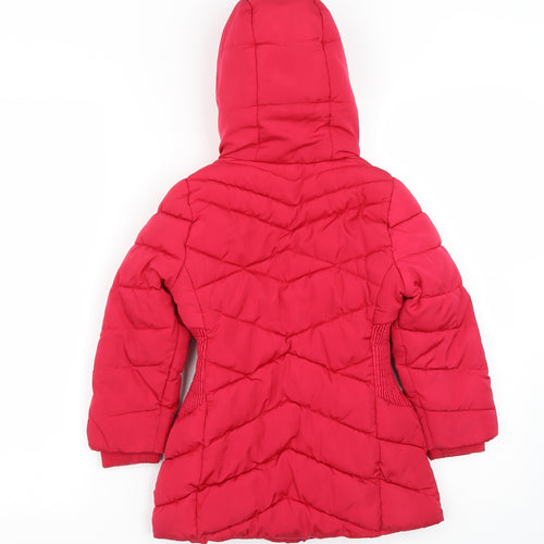 George Girls Pink   Quilted Coat Size 4-5 Years