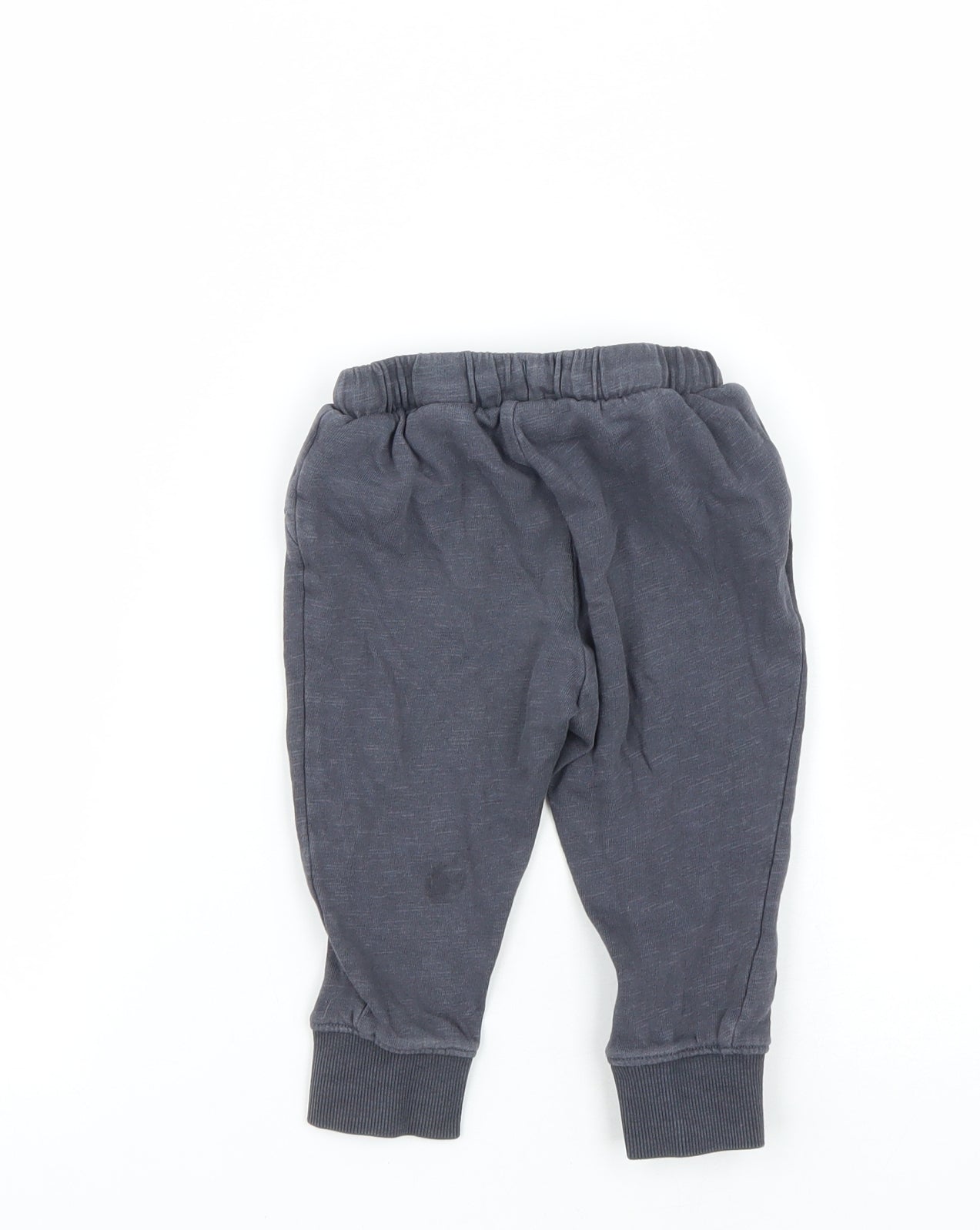 H&M Boys Blue  Cotton Jogger Trousers Size 12-18 Months  Drawstring