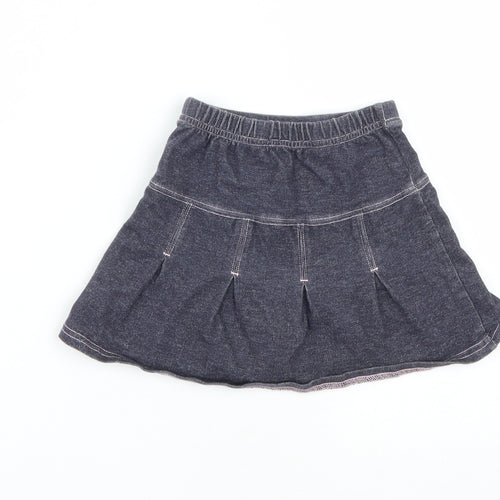 NEXT Girls Black  Cotton Mini Skirt Size 2 Years  Regular