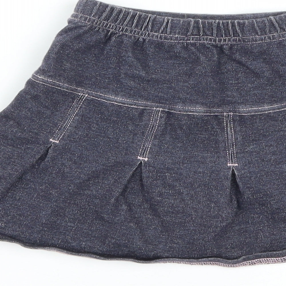 NEXT Girls Black  Cotton Mini Skirt Size 2 Years  Regular