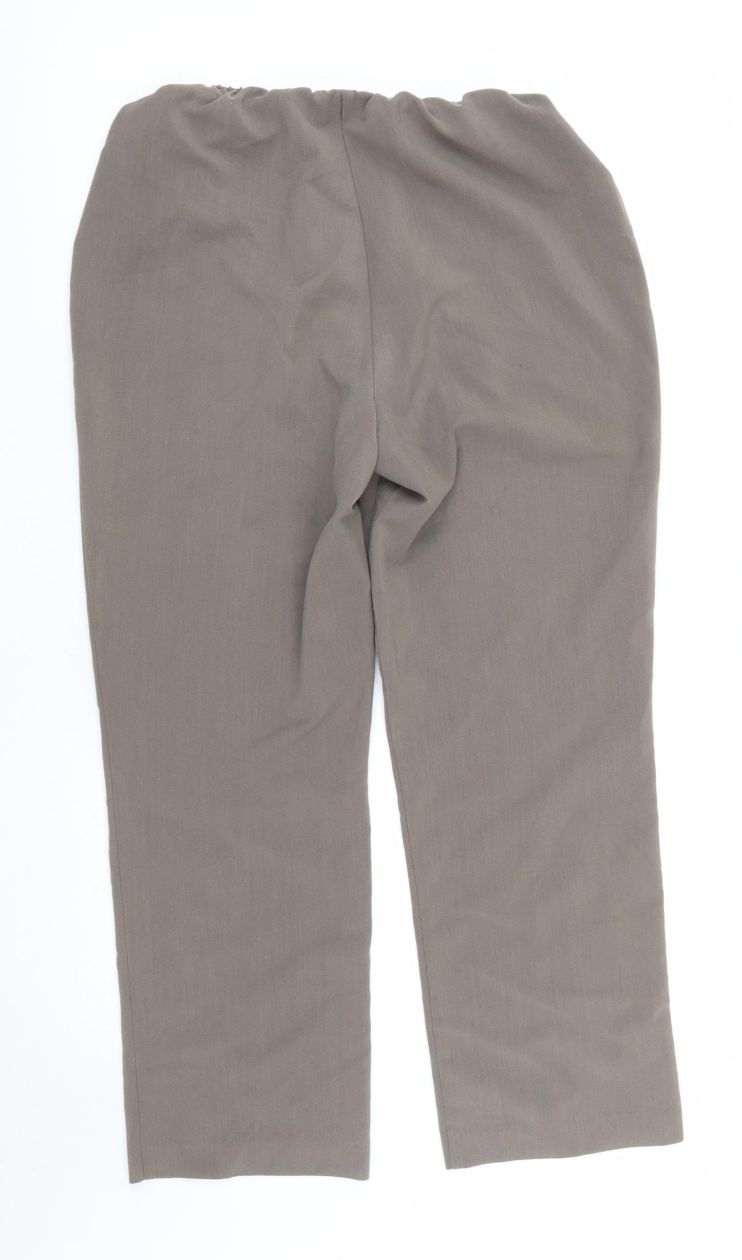 Bonmarché Womens Brown  Polyester Trousers  Size 12 L27 in Regular