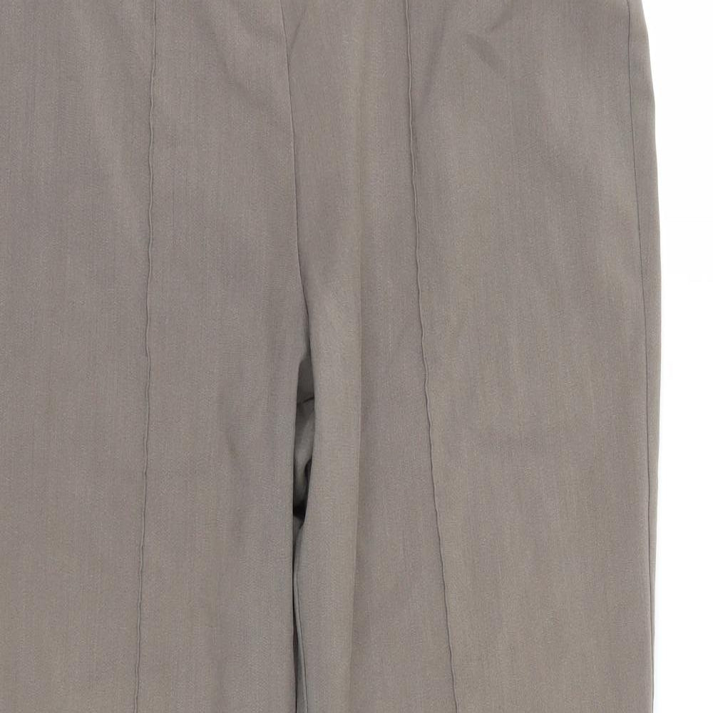 Bonmarché Womens Brown  Polyester Trousers  Size 12 L27 in Regular