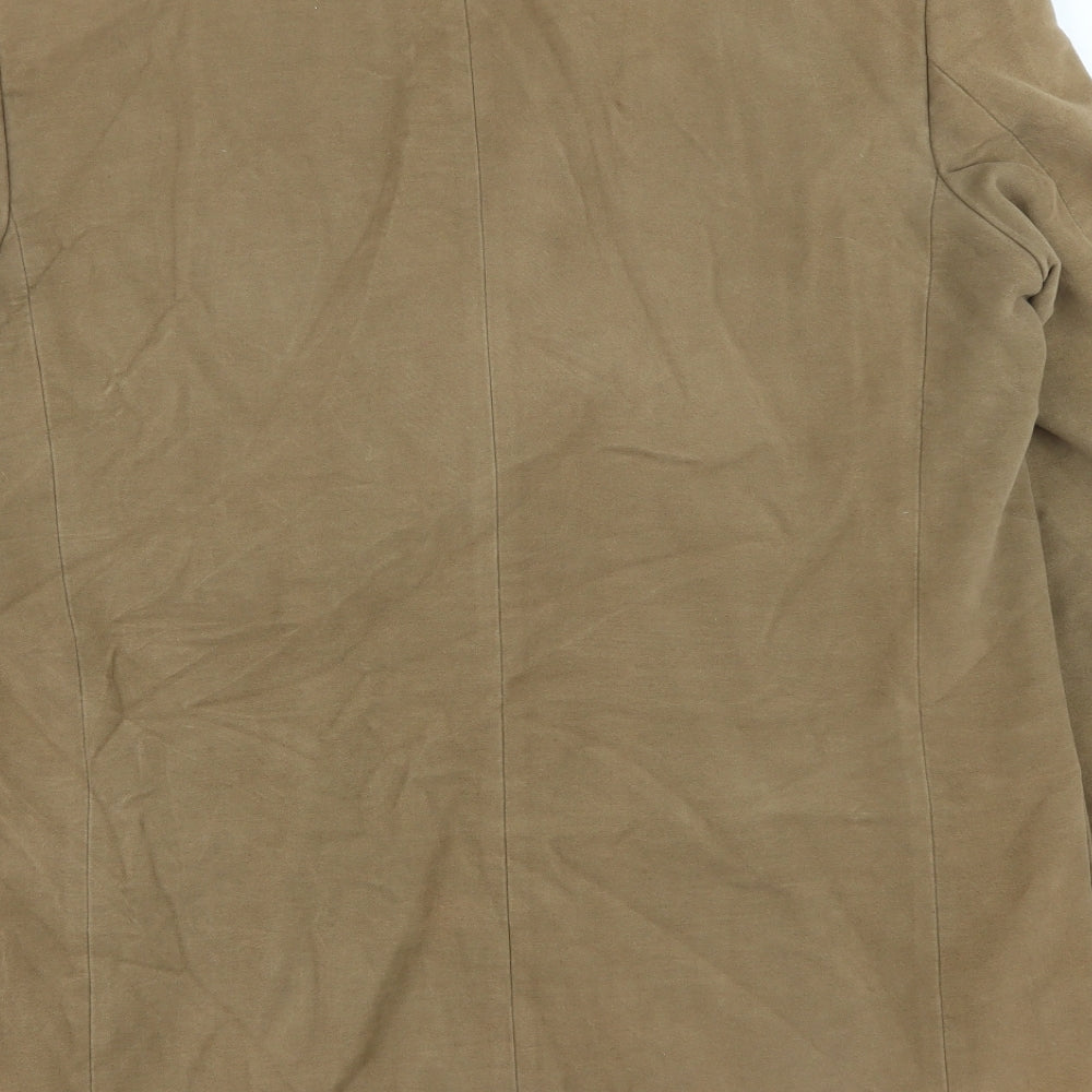 Preworn Mens Brown  Cotton Jacket Blazer Size 42