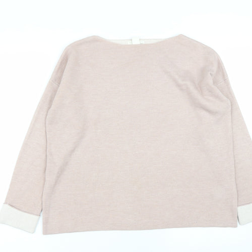 H&M Womens Pink Scoop Neck  Viscose Pullover Jumper Size S
