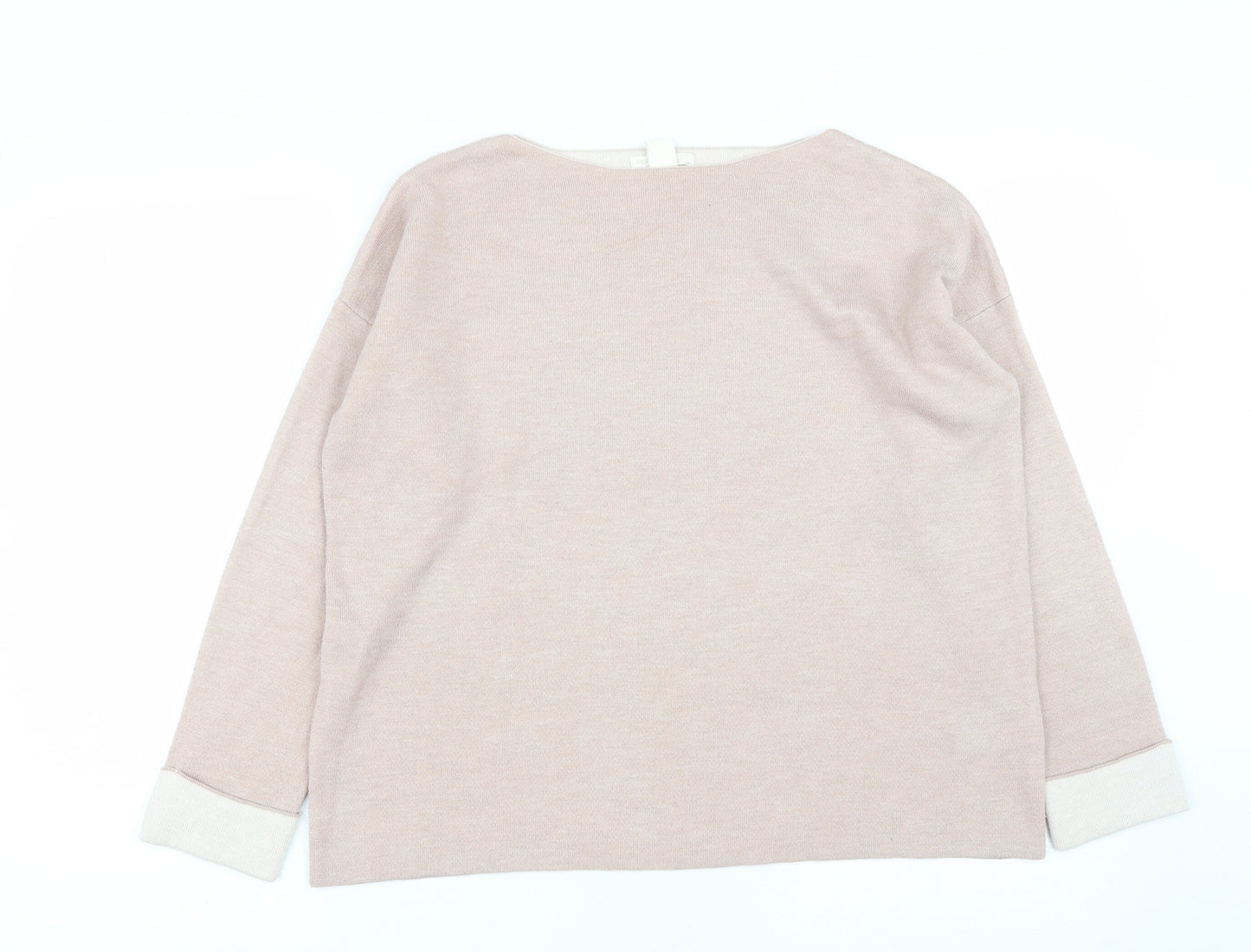 H&M Womens Pink Scoop Neck  Viscose Pullover Jumper Size S