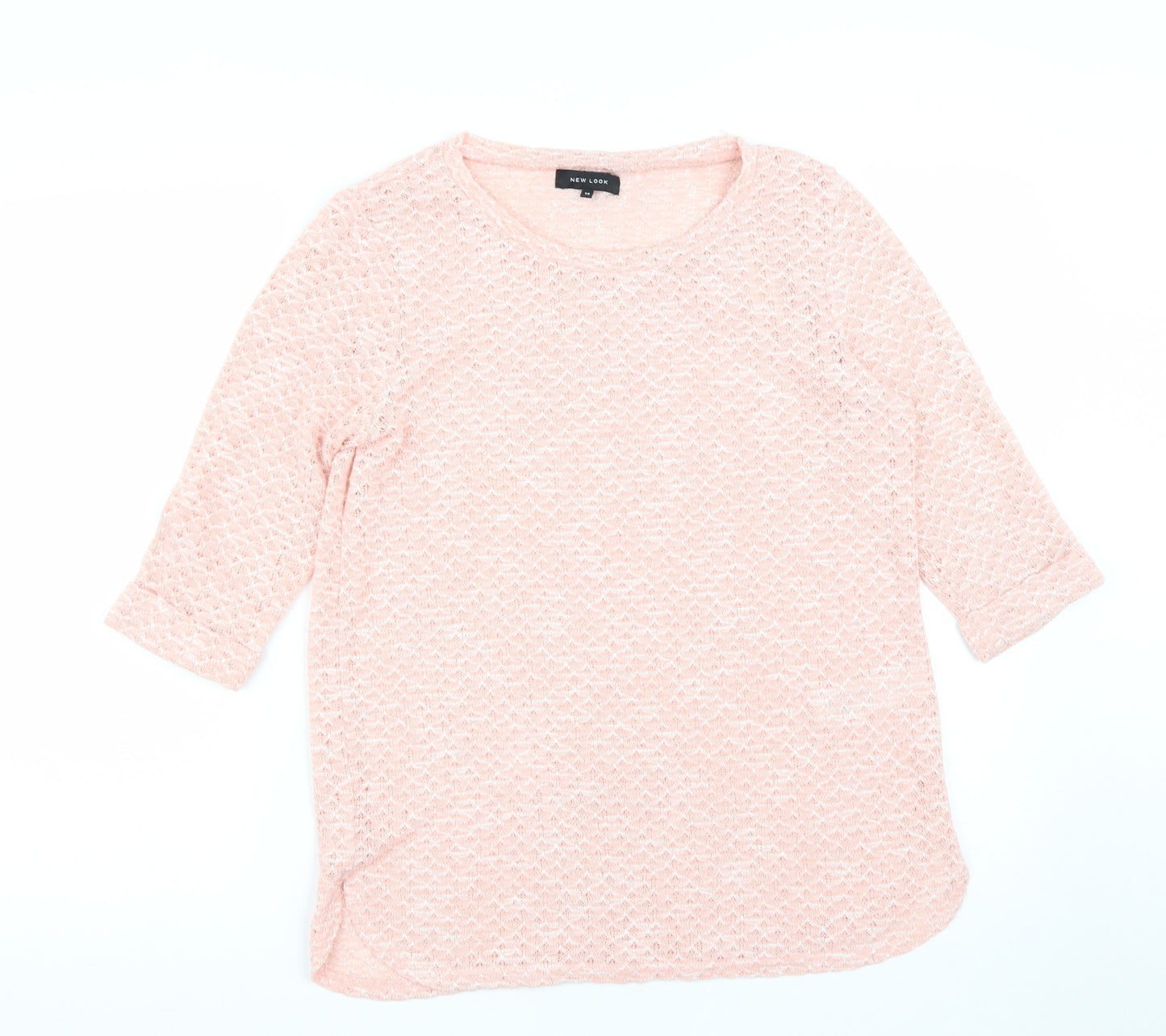 New Look Womens Pink Roll Neck  Polyester Pullover Jumper Size 14