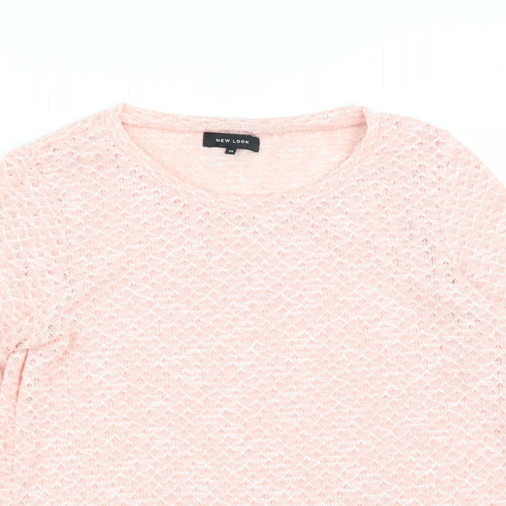 New Look Womens Pink Roll Neck  Polyester Pullover Jumper Size 14