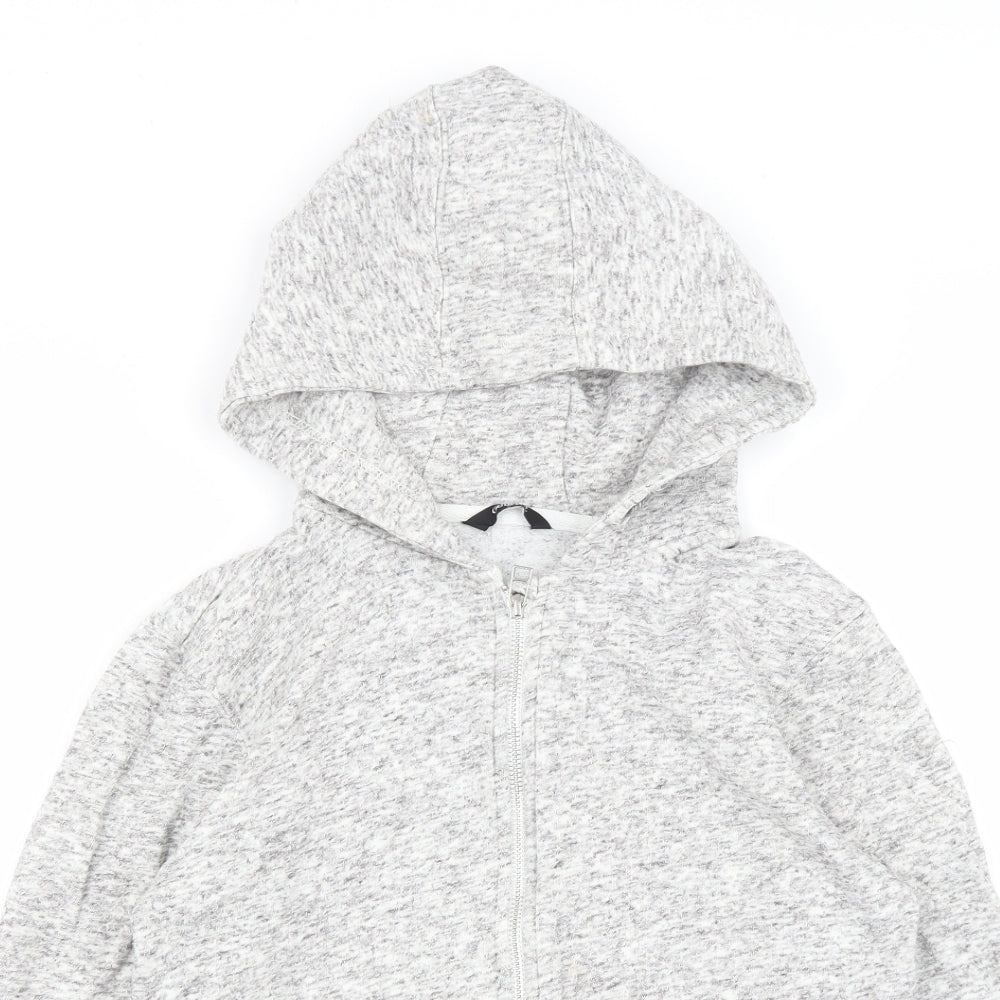 George Boys Grey  Cotton Full Zip Hoodie Size 11-12 Years  Zip
