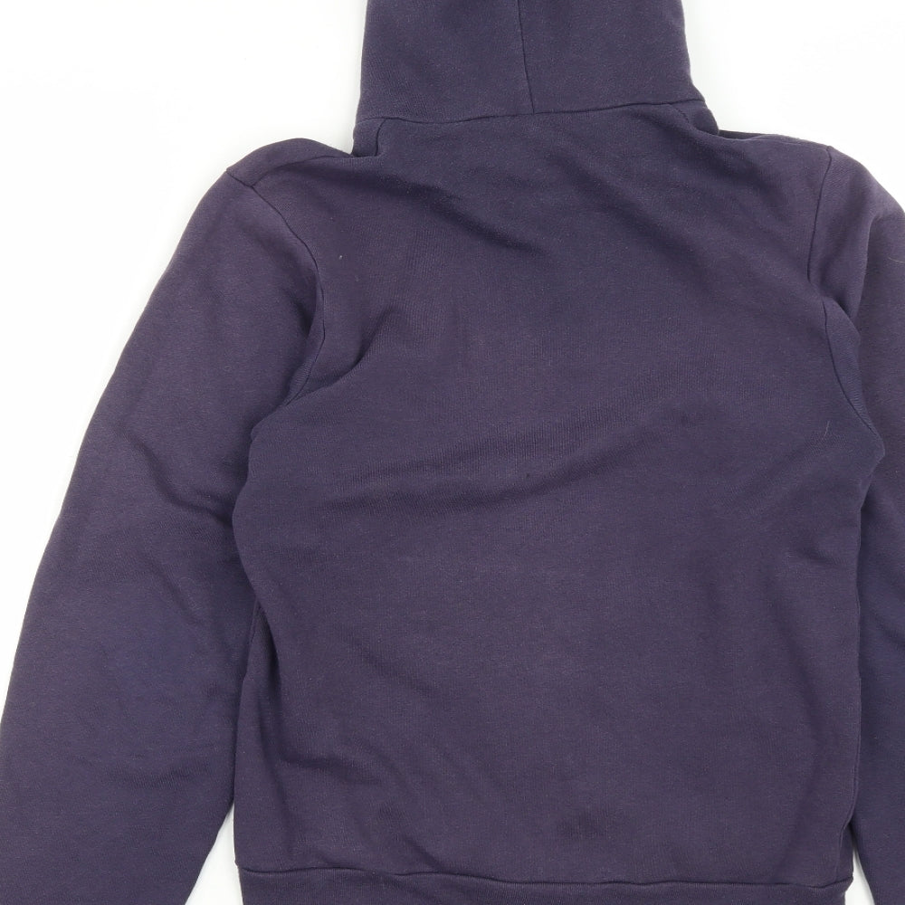 American Apparel Womens Blue  Polyester Full Zip Hoodie Size S  Zip