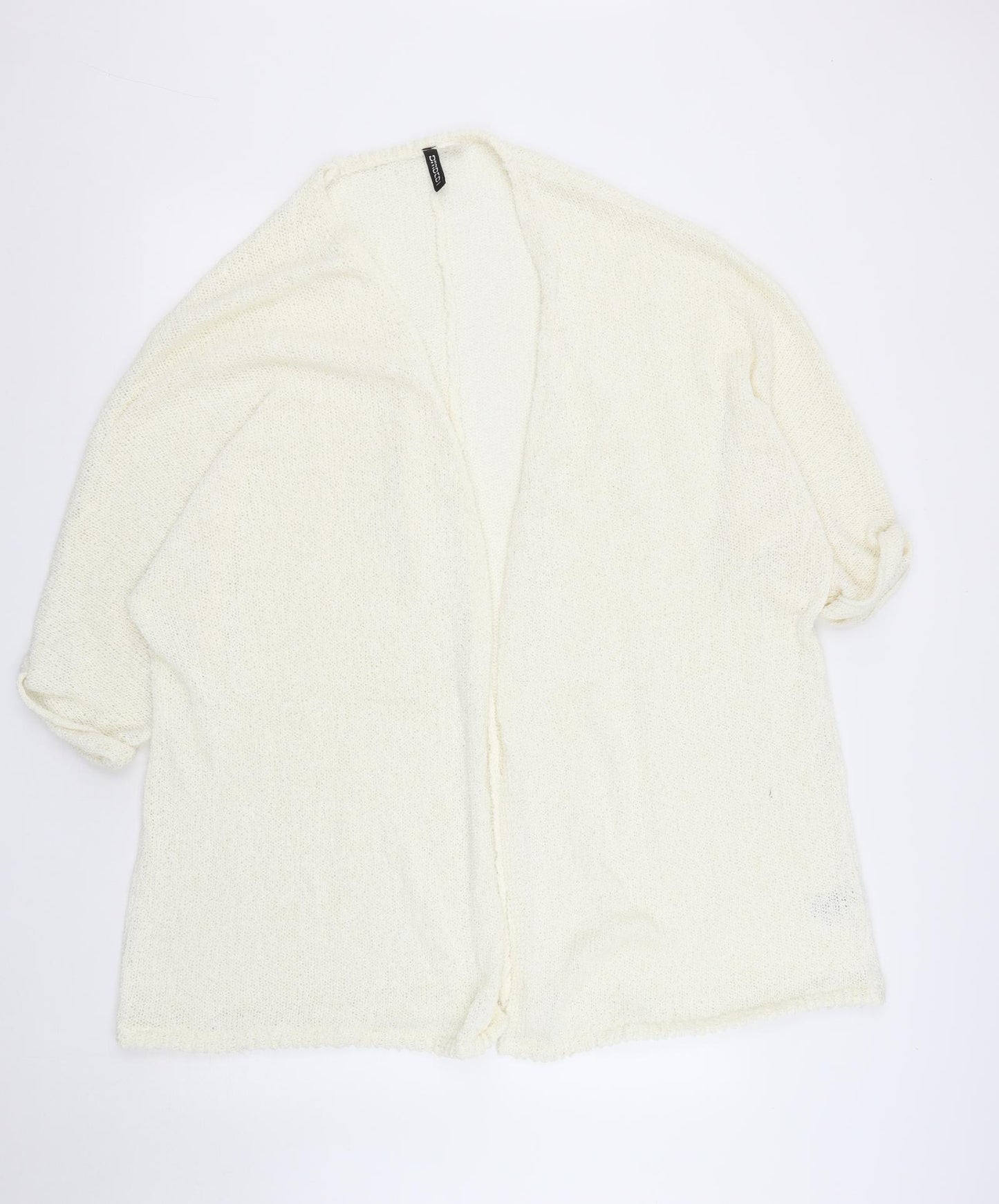 H&M Womens White V-Neck  Polyester Cardigan Jumper Size 4XL