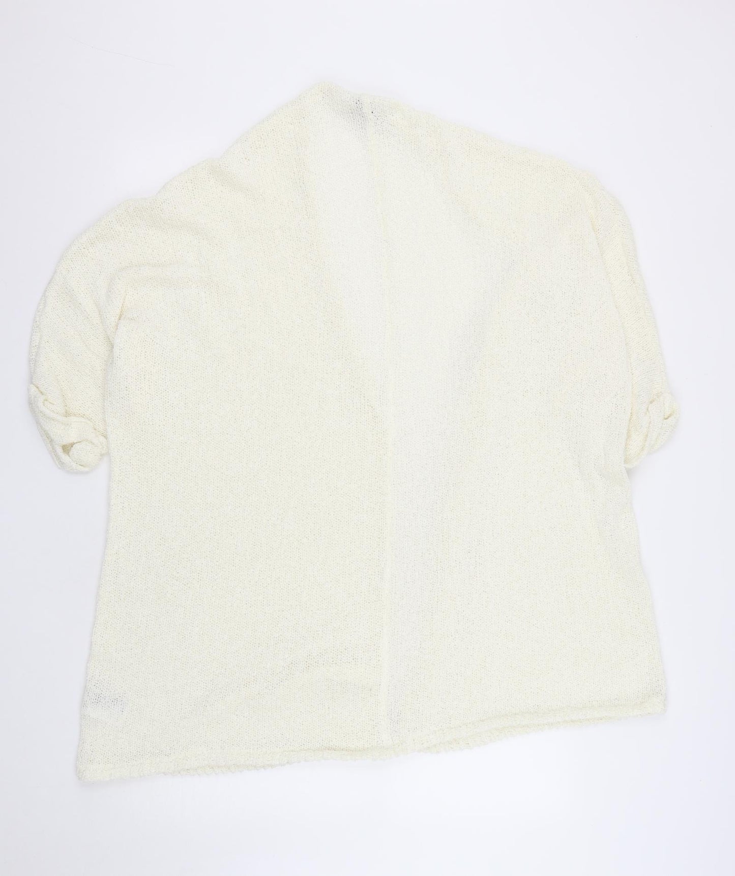 H&M Womens White V-Neck  Polyester Cardigan Jumper Size 4XL