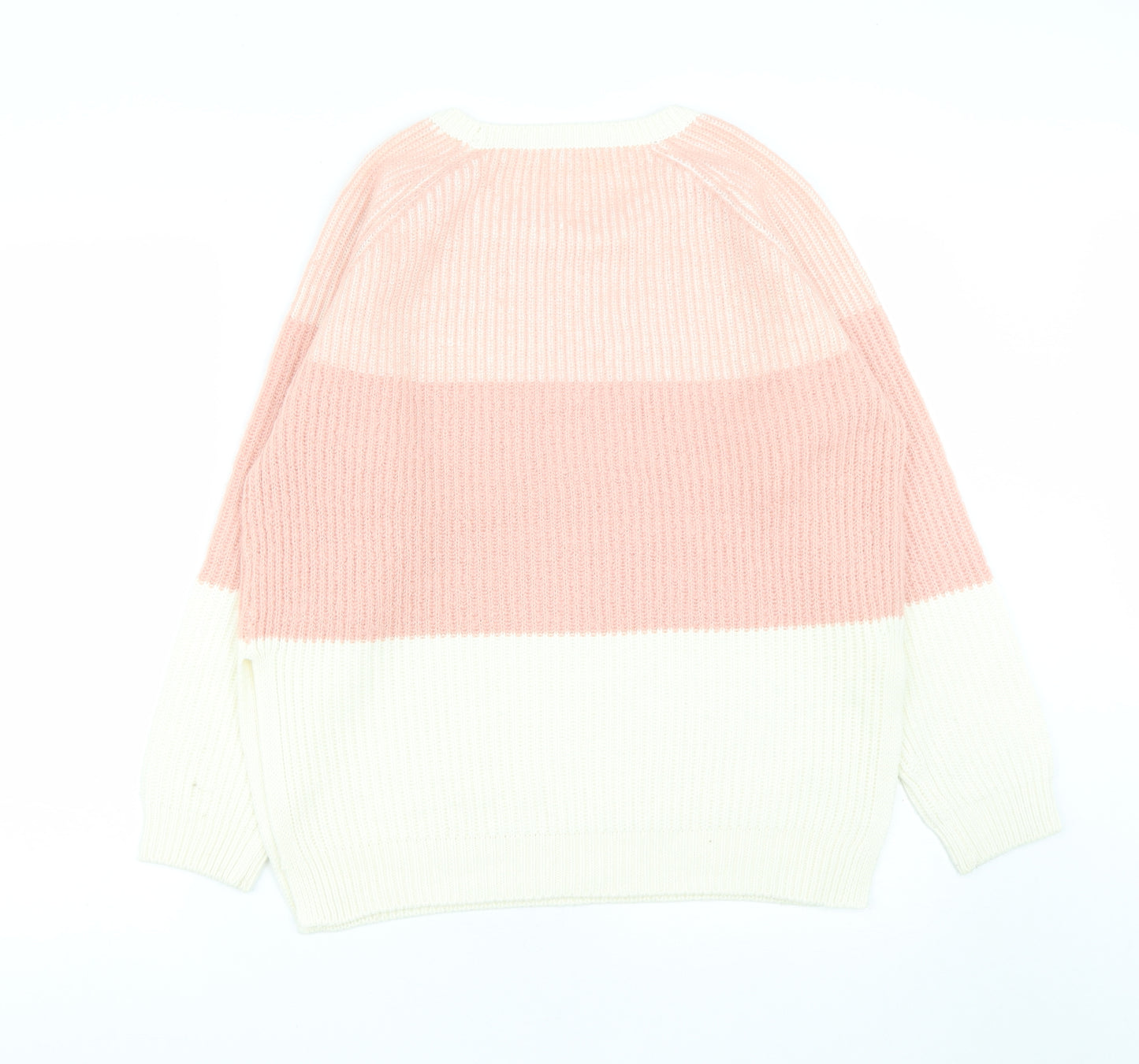 Preworn Womens Pink Round Neck  Acrylic Pullover Jumper Size 12