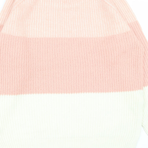 Preworn Womens Pink Round Neck  Acrylic Pullover Jumper Size 12