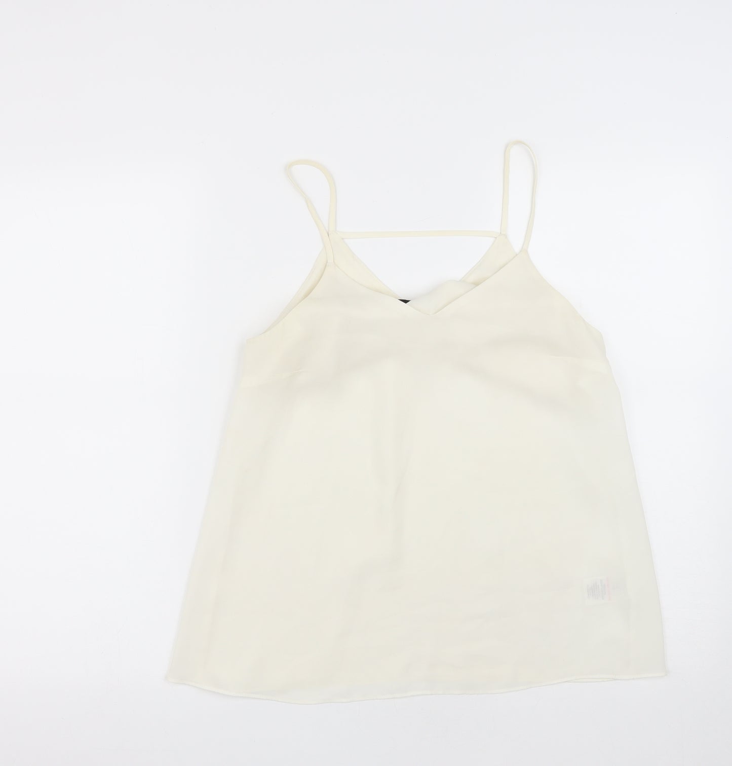 Peacocks Womens White  Polyester Camisole Tank Size 8 V-Neck