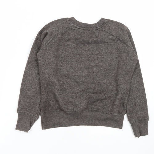 Malaika Boys Grey  Cotton Pullover Sweatshirt Size 7-8 Years   - Father Christmas print