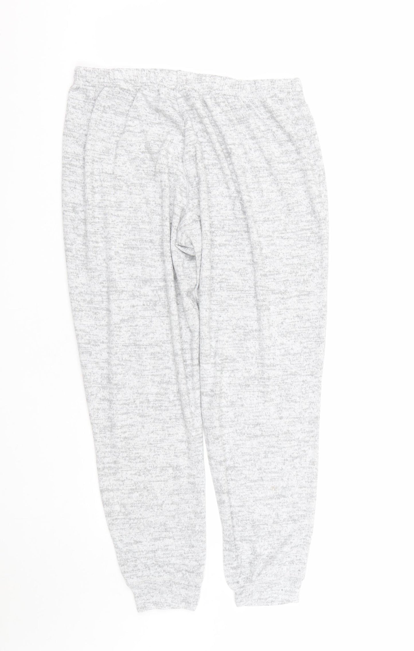 Tu  Womens Grey  Polyester Jogger Trousers Size 14 L25 in Regular