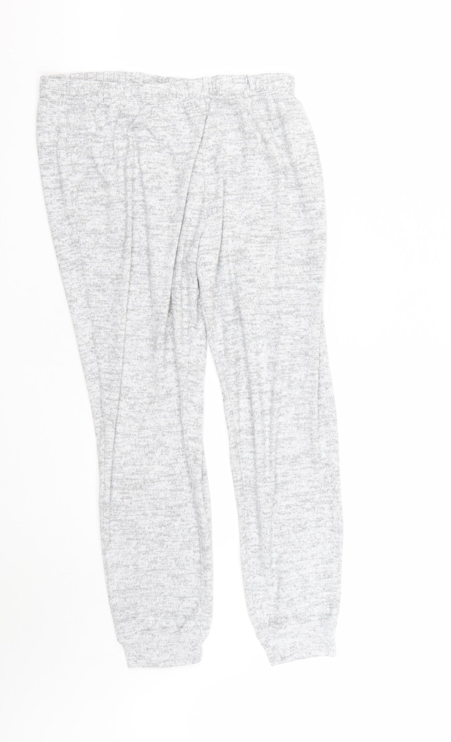 Tu  Womens Grey  Polyester Jogger Trousers Size 14 L25 in Regular