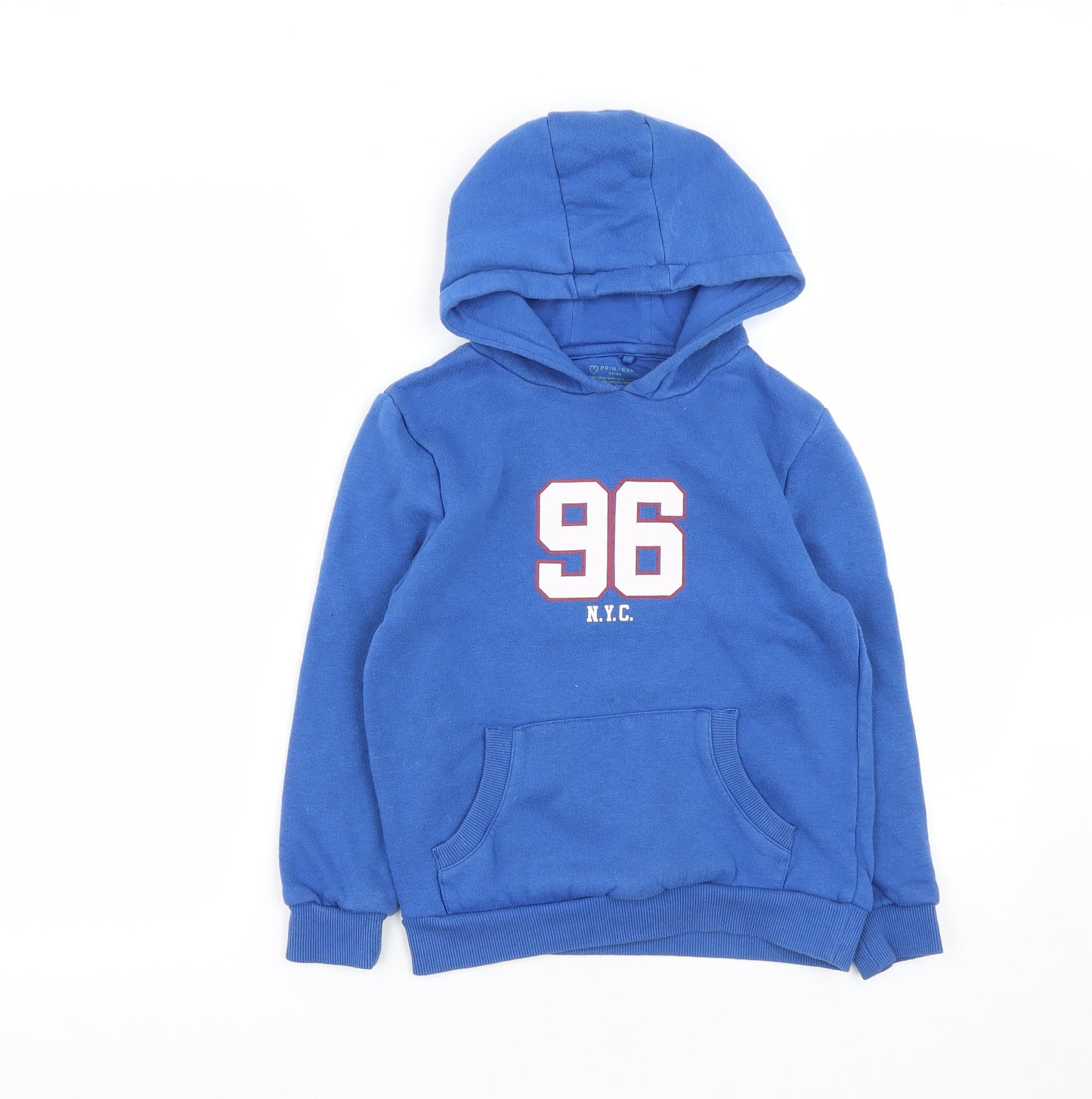 Primark Boys Blue  Cotton Pullover Hoodie Size 8-9 Years
