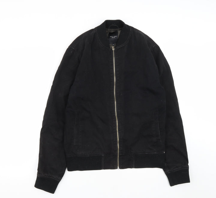 New Look Mens Black Jacket Size S Zip