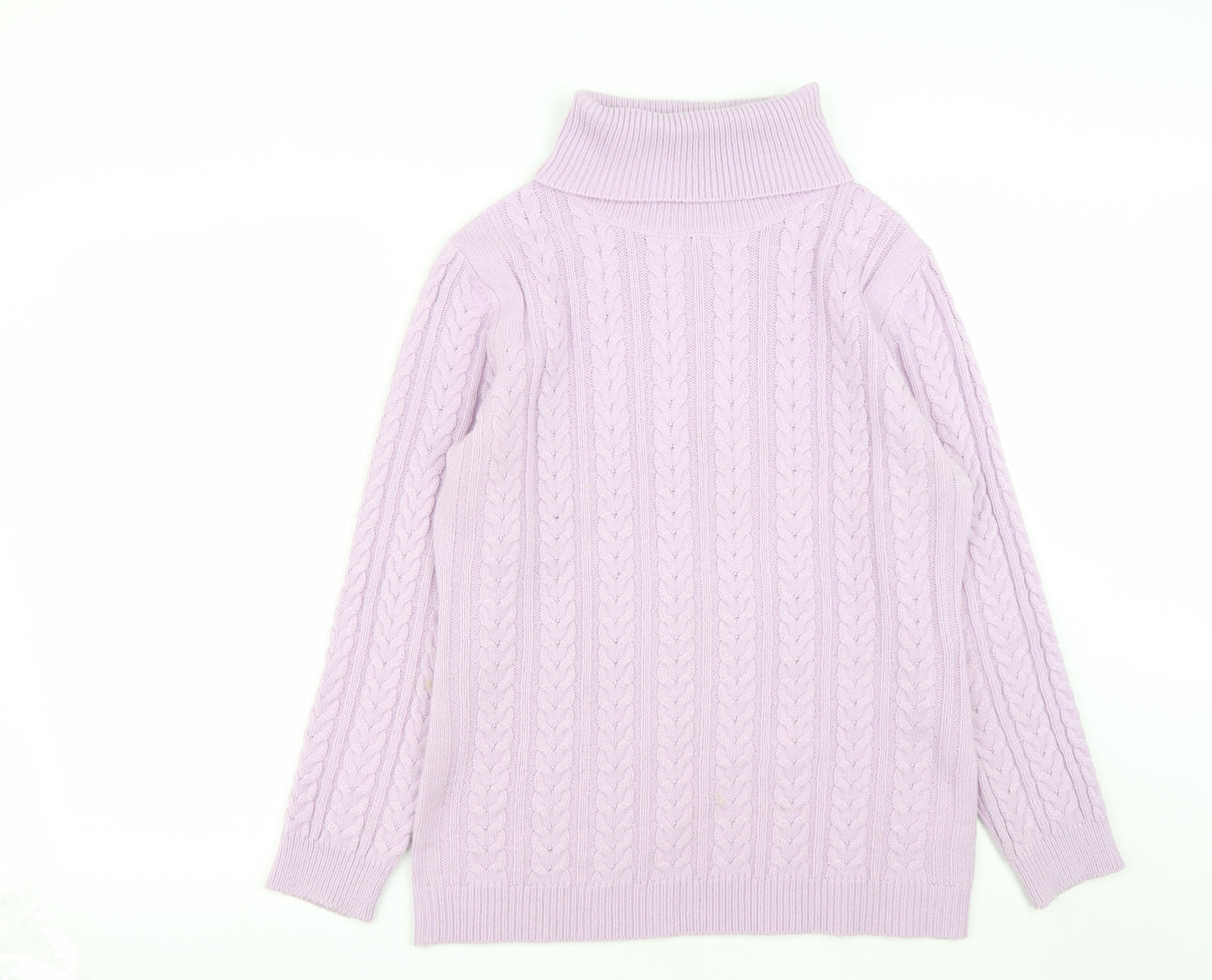 Damart Womens Purple Roll Neck  Acrylic Pullover Jumper Size M