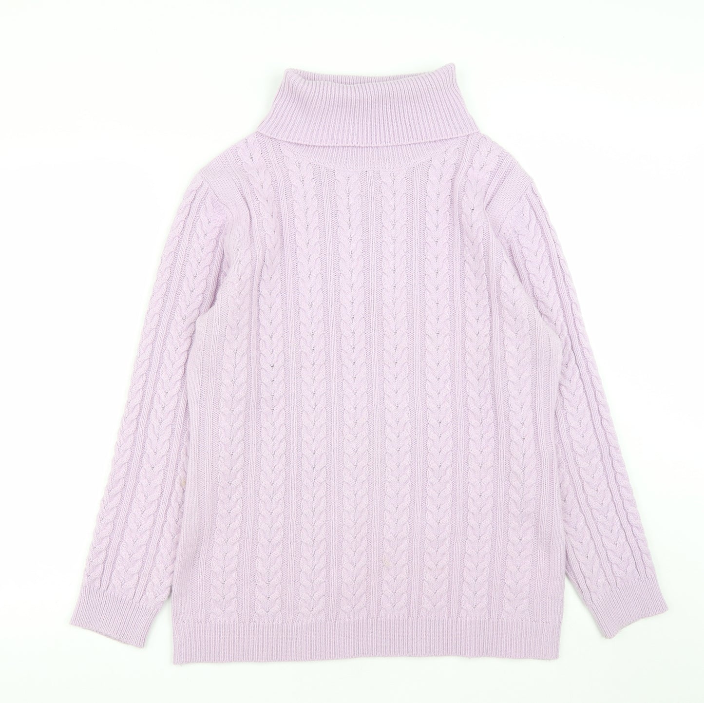 Damart Womens Purple Roll Neck  Acrylic Pullover Jumper Size M