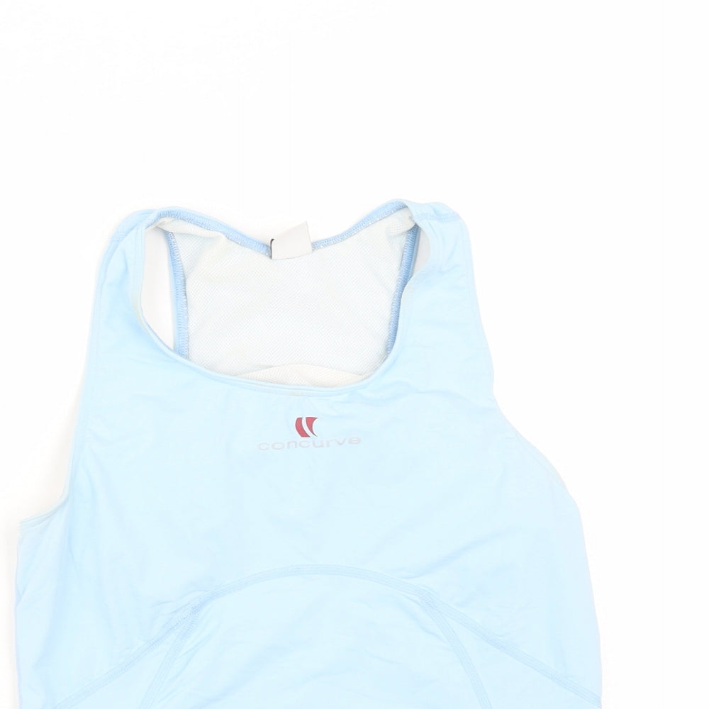 concurve Womens Blue  Nylon Basic Tank Size 10 Round Neck