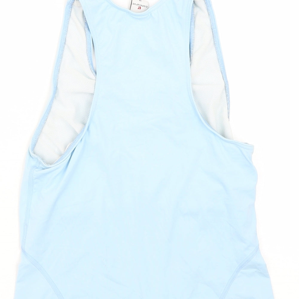 concurve Womens Blue  Nylon Basic Tank Size 10 Round Neck