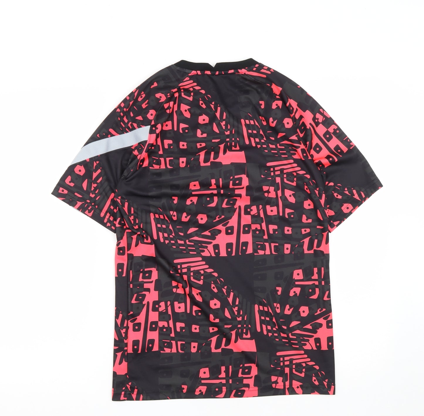 Nike Mens Black Geometric Polyester Basic T-Shirt Size S Roll Neck  - Liverpool Football Club
