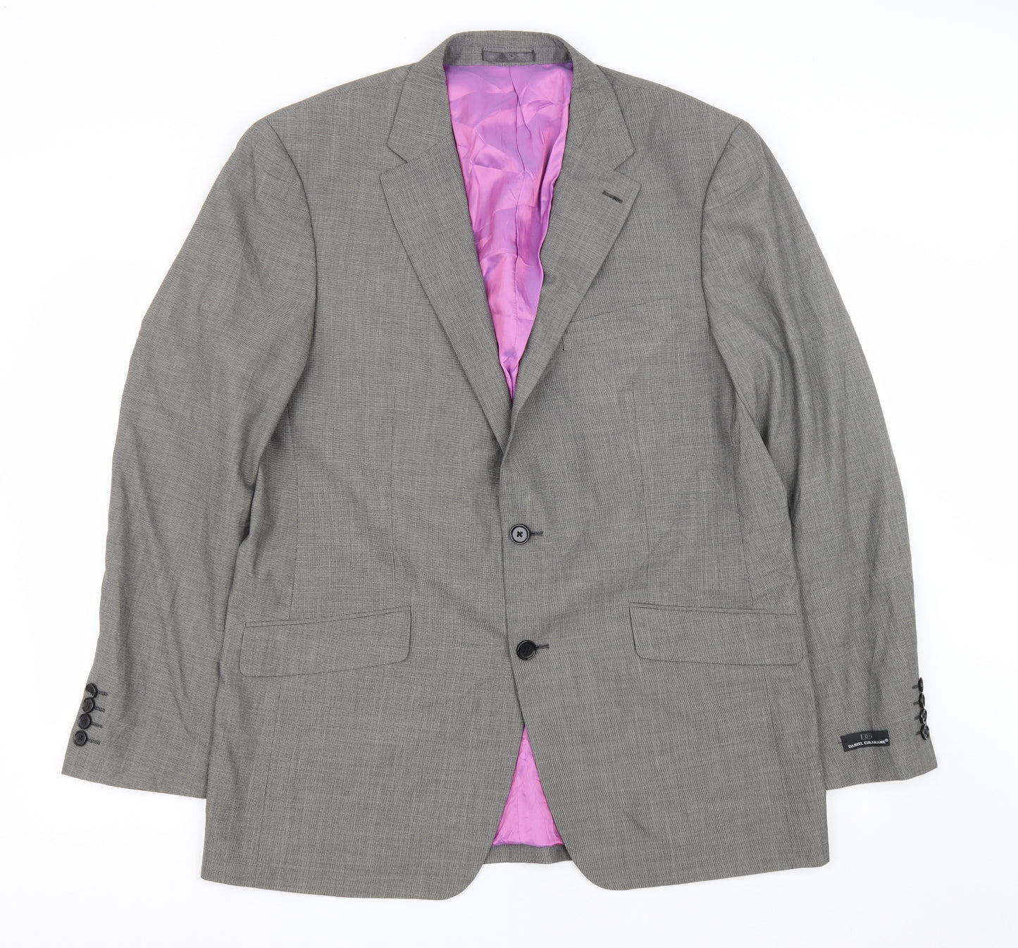 Daniel Grahame Mens Green  Polyester Jacket Suit Jacket Size 44