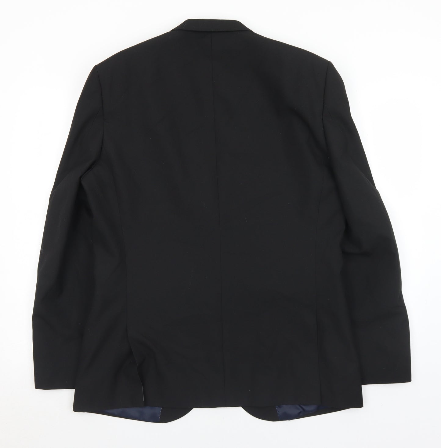 NEXT Mens Black  Polyester Jacket Suit Jacket Size 42