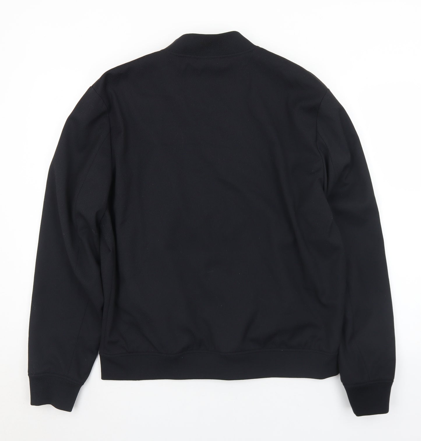 Authentic Mens Black   Bomber Jacket Coat Size L  Zip - Slim fit