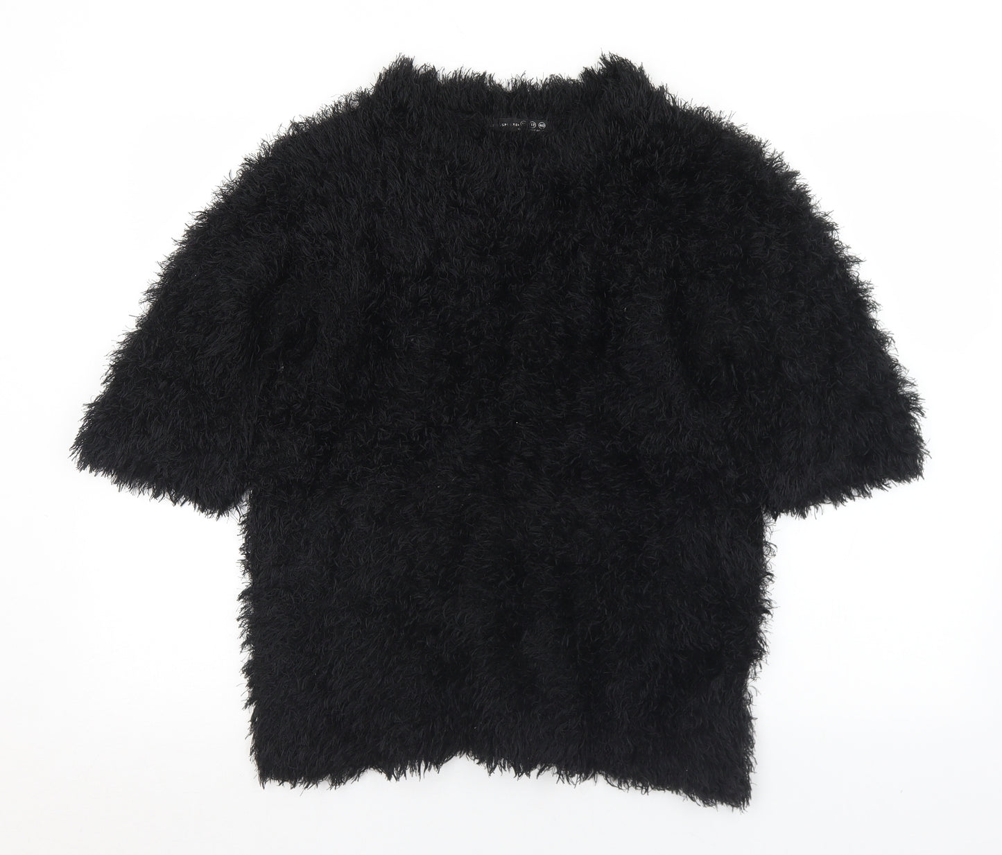 Primark Womens Black Round Neck  Polyester Pullover Jumper Size 14