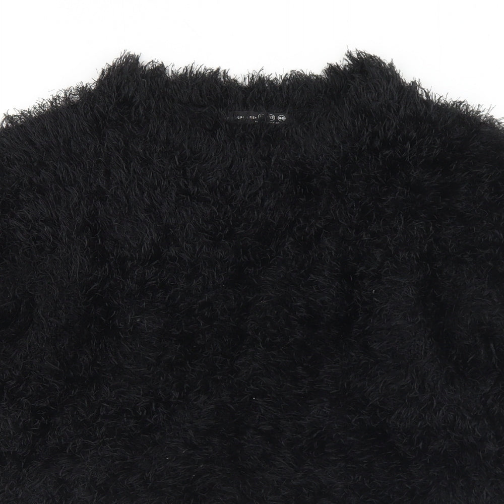 Primark Womens Black Round Neck  Polyester Pullover Jumper Size 14